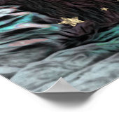 *~* Künstlerische Abstrakte AQUAMARINE Celestial L Poster (Ecke)