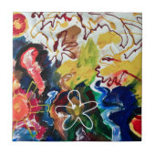 Künstlerische, abstrakte böhmische Kunst Fliese (Vorderseite)