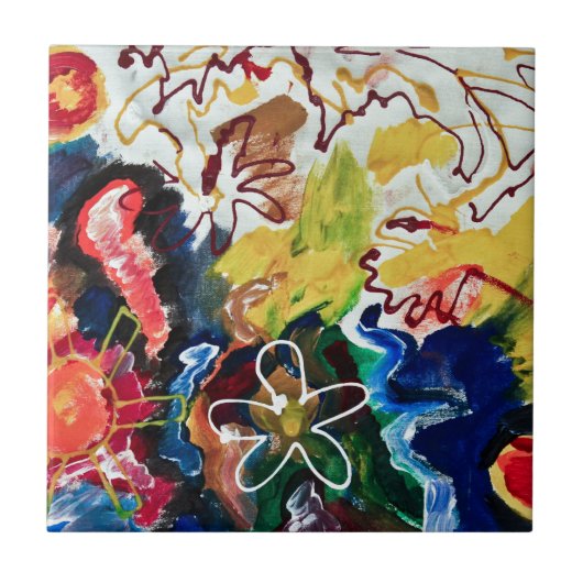 Künstlerische, abstrakte böhmische Kunst Fliese (Vorderseite)