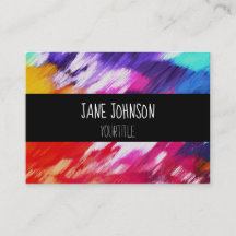 Künstlerische abstrakte farbenfrohe Visitenkarte