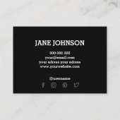 Künstlerische abstrakte farbenfrohe Visitenkarte (Rückseite)