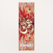 Künstlerische abstrakte Farbstriche OM Symbol Yogamatte (Vorderseite)