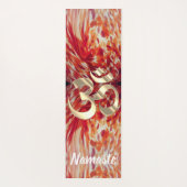 Künstlerische abstrakte Farbstriche OM Symbol Yogamatte (Rückseite)