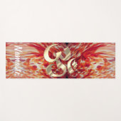 Künstlerische abstrakte Farbstriche OM Symbol Yogamatte (Vorderseite (Horizontal))