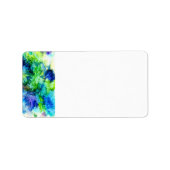 Künstlerische abstrakte, glänzende Blues einzigart Adressaufkleber (Vorne)