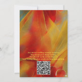 Künstlerische abstrakte Gold Blume Magenta 2023 Fa Einladung (Rückseite)