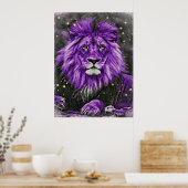*~* Künstlerische Abstrakte kühne Celestial LION A Poster (Küche)