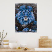 *~* Künstlerische Abstrakte kühne Celestial LION A Poster (Küche)