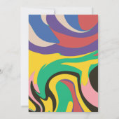 Künstlerische Abstrakte, lebendige Chic-Hochzeit Einladung (Rückseite)