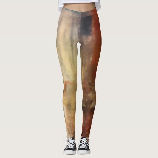 Künstlerische abstrakte Leggings (Vorderseite)