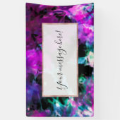 Künstlerische Abstrakte Moderne Schwarze Lila Gefä Banner (Vertikal)