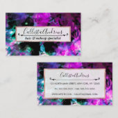Künstlerische Abstrakte Moderne Schwarze Lila Gefä Visitenkarte (Vorne/Hinten)