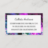 Künstlerische Abstrakte Moderne Schwarze Lila Gefä Visitenkarte (Rückseite)