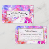 Künstlerische Abstrakte Sommerrosa Lila Orangefarb Visitenkarte (Vorne/Hinten)