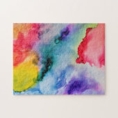 Künstlerische Abstriche in Wasserfarben Puzzle (Horizontal)
