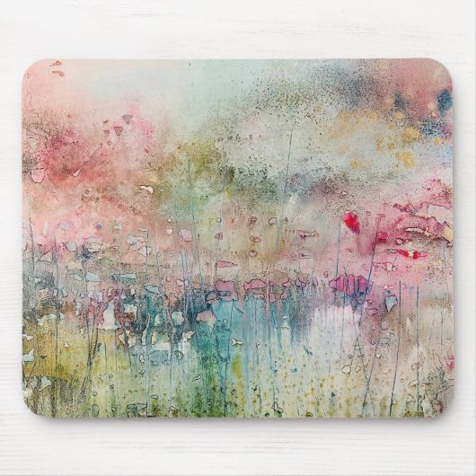Künstlerische Alkohol-Tinte-Abstrakte Landschaft-M Mousepad (Vorne)