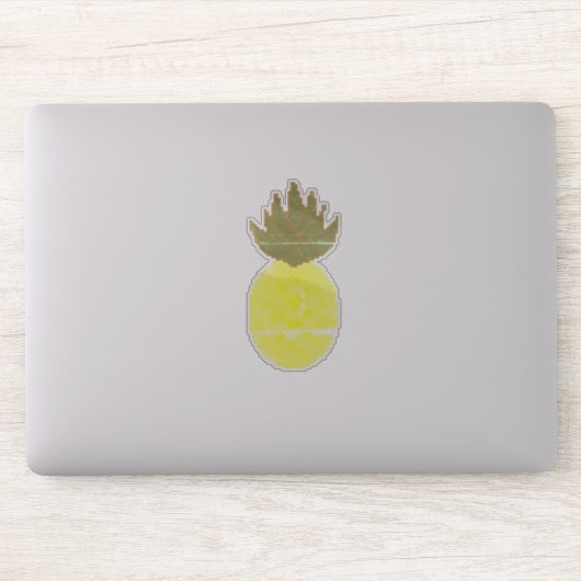 Künstlerische Ananas Aufkleber (Computer)