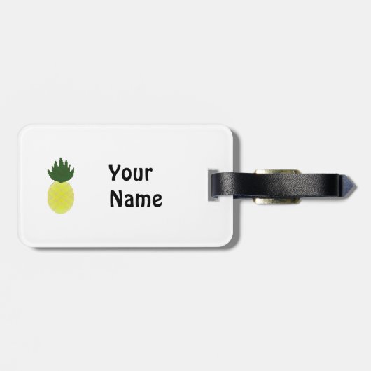 Künstlerische Ananas Gepäckanhänger (Rückseite horizontal)