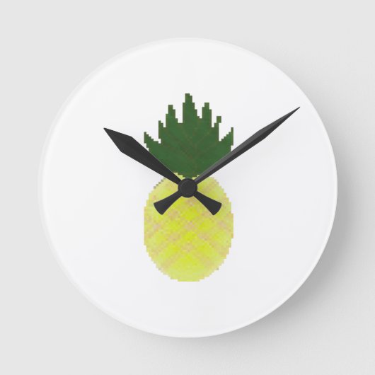 Künstlerische Ananas Runde Wanduhr (Vorderseite)