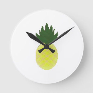 Künstlerische Ananas Runde Wanduhr