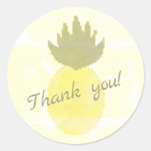 Künstlerische Ananas Vielen Dank Aufkleber