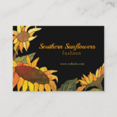 Künstlerische Angesagte Sonnenblumen Visitenkarte (Vorderseite)
