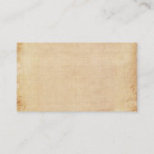 Künstlerische Antike Visitenkarte (Rückseite)