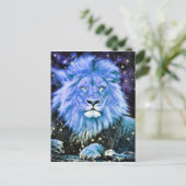 ~ Künstlerische AP23 Artistic Celestial Blue LION Postkarte (Stehend Vorderseite)