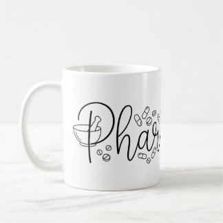 Künstlerische Apotheker-Typografie-Tasse Kaffeetasse