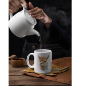 Künstlerische Aquarell-Alpakas Kaffeetasse