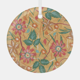 Künstlerische Aquarellblumen: Farbiger Hintergrund Ornament Aus Glas