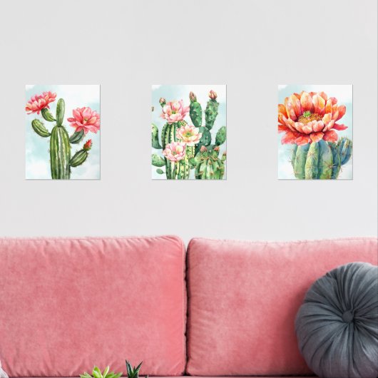 Künstlerische Aquarellblüte Bilderwand Sets (Wohnzimmer)