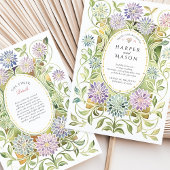 Künstlerische Art Nouveau Dahlia verkleidete Glass Einladung