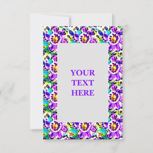 Künstlerische Art Nouveau Floral Einladung (Vorderseite)