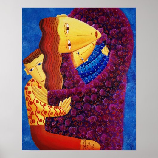 Künstlerische Ausdrucke von Mutter und Sohn Akrobi Poster (Vorne)