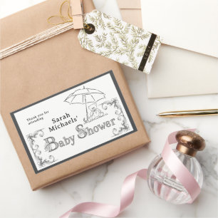 Künstlerische Babydusche Rechteckiger Aufkleber