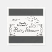 Künstlerische Babydusche Serviette (Vorderseite)