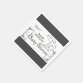 Künstlerische Babydusche Serviette (Ecke)