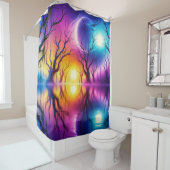 Künstlerische Bäume Duschvorhang (Beispiel)