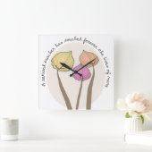 Künstlerische Baumschlucht für müde Lehrer Quadratische Wanduhr (Zuhause)