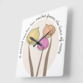 Künstlerische Baumschlucht für müde Lehrer Quadratische Wanduhr (Winkel)