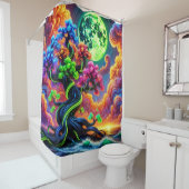 Künstlerische Baumszene Duschvorhang (Beispiel)