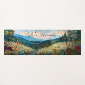 Künstlerische Berge und Blume Naturnähe Yogamatte (Vorderseite (Horizontal))