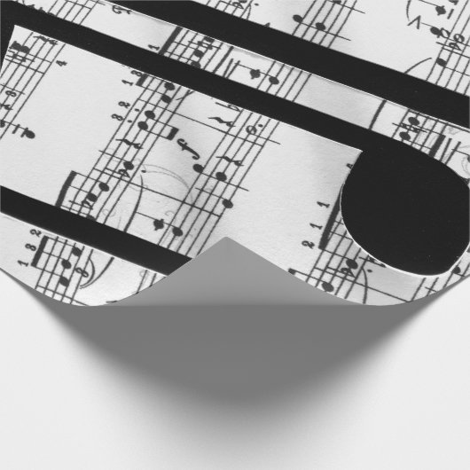 Künstlerische Blatt-Musik Geschenkpapier (Ecke)