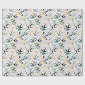 Künstlerische Blätter für Grüne und Gelbe Bambusba Geschenkpapier (Flach)