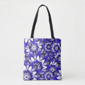 Künstlerische Blaublüten Tote Tasche (Vorderseite)