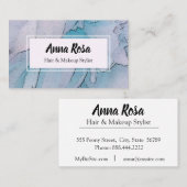 *~* künstlerische blaue u. rosa visitenkarte (Vorne/Hinten)