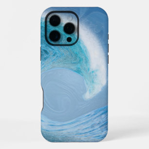 Künstlerische blaue Welle iPhone 16 Pro Max Hülle