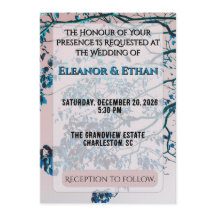 Künstlerische Blaugrüne Äste Rosa Himmel Modern