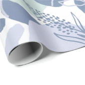 Künstlerische Blume Abstrakt | Lilac Periwinkle Mi Geschenkpapier (Rolleneckpunkt)